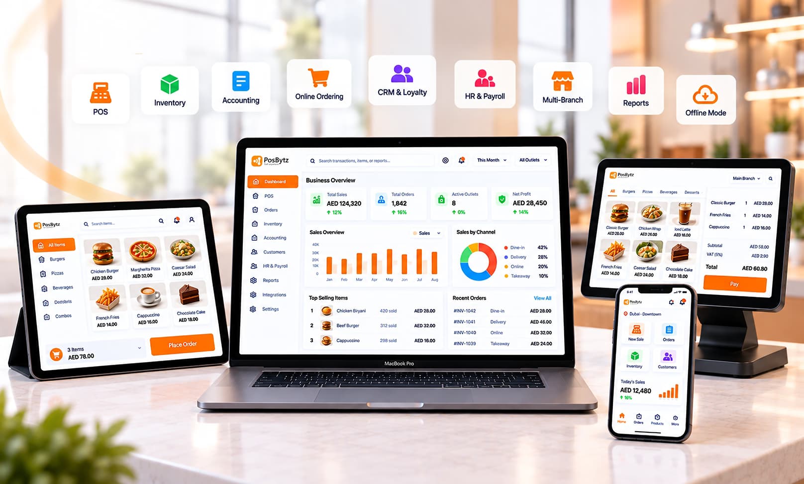 PosBytz cloud ERP software for retail and restaurant business management