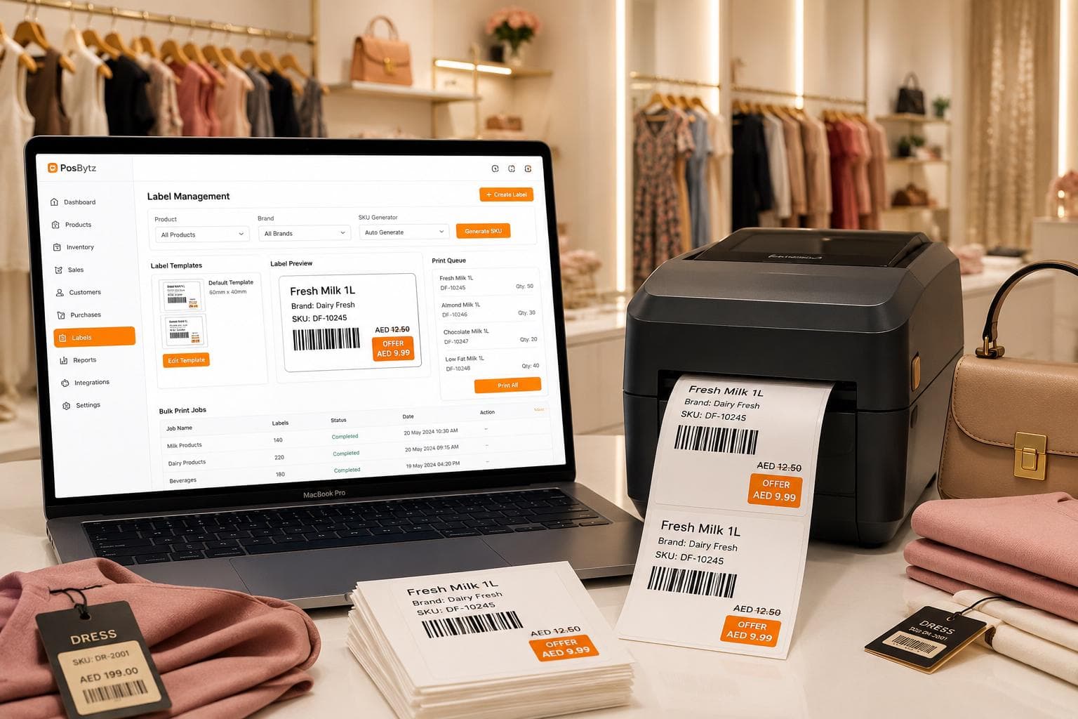 Boutique POS Solutions with Custom Labeling