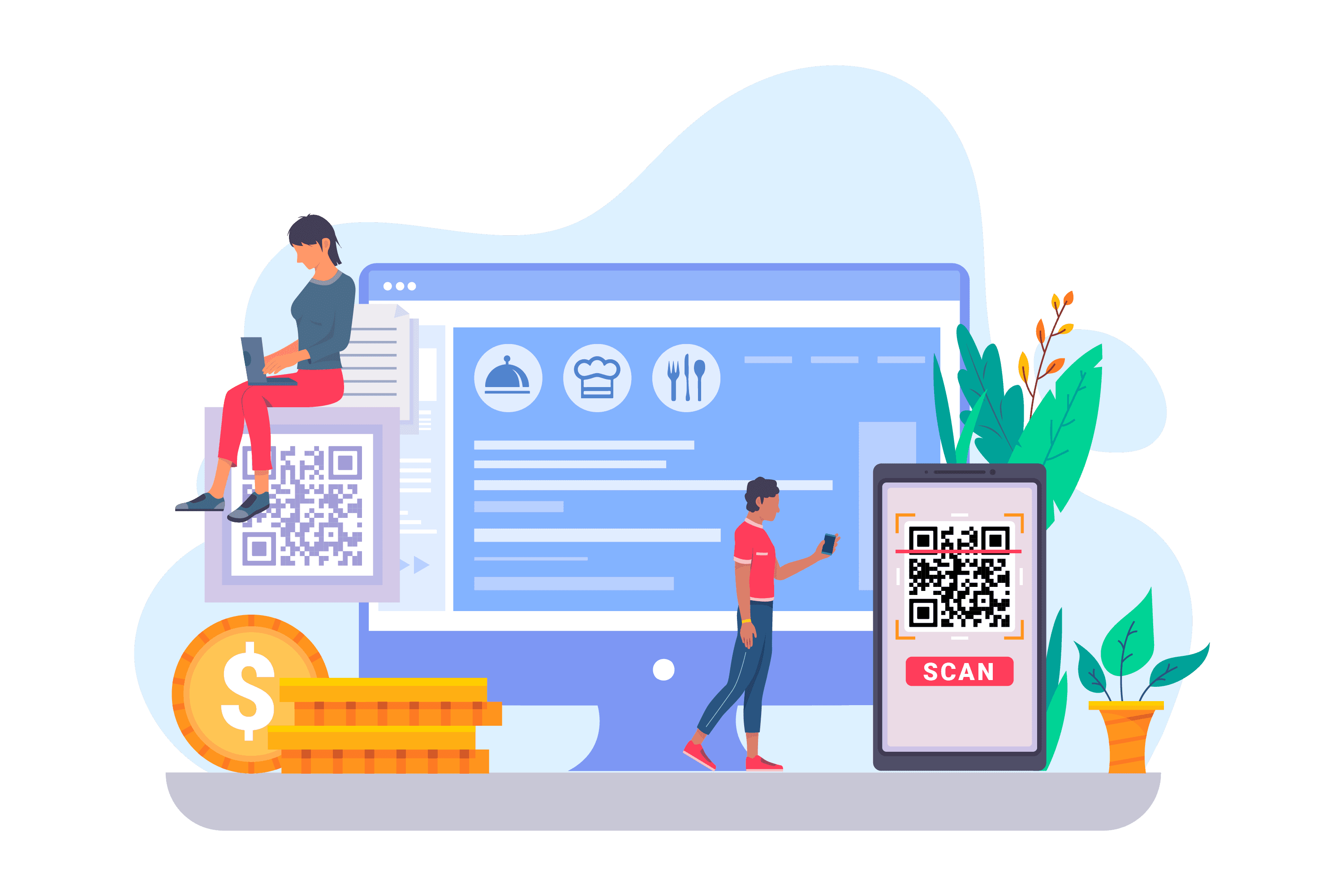QR Menu for contactless ordering in Restaurants