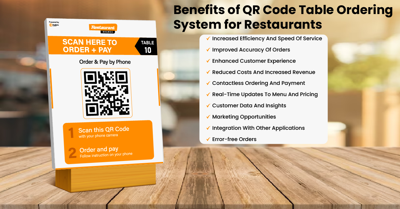 Benefits Of QR Code Table Ordering System For Restaurants