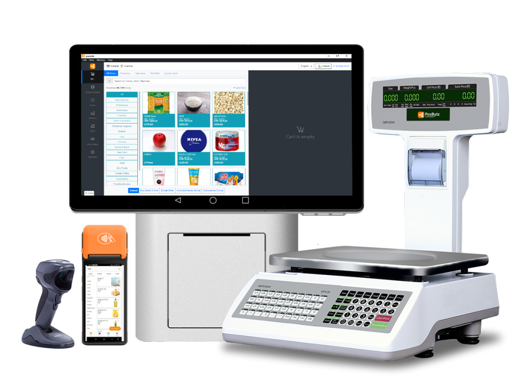 Grocery store software with Weighing scale integration