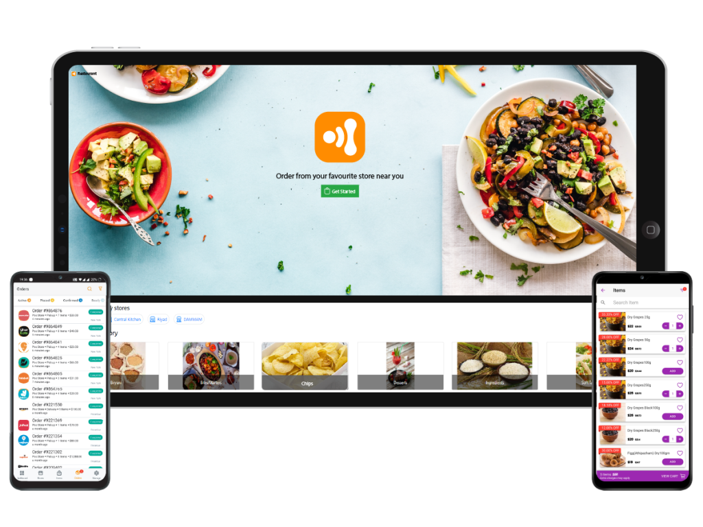 Online ordering system for Cloud kitchens