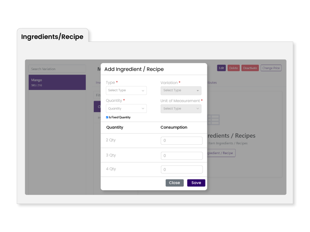 Recipe Management software for Restaurants