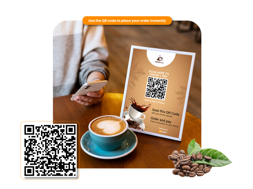 QR code ordering for Cafe